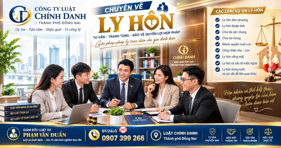 Ly hôn tại phường Biên Hòa - Công ty Luật Chính Danh tư vấn miễn phí
