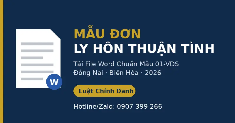 Mẫu đơn ly hôn thuận tình